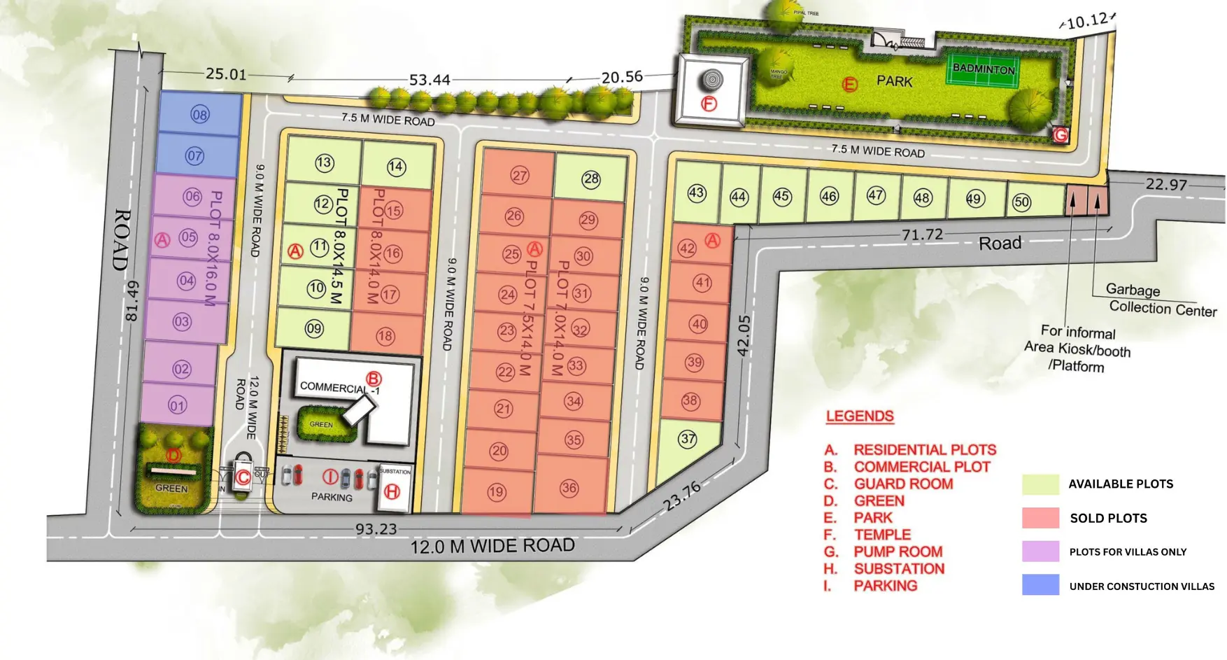 Kanti Niketan residential plots layout map